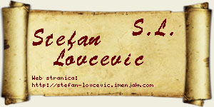 Stefan Lovčević vizit kartica